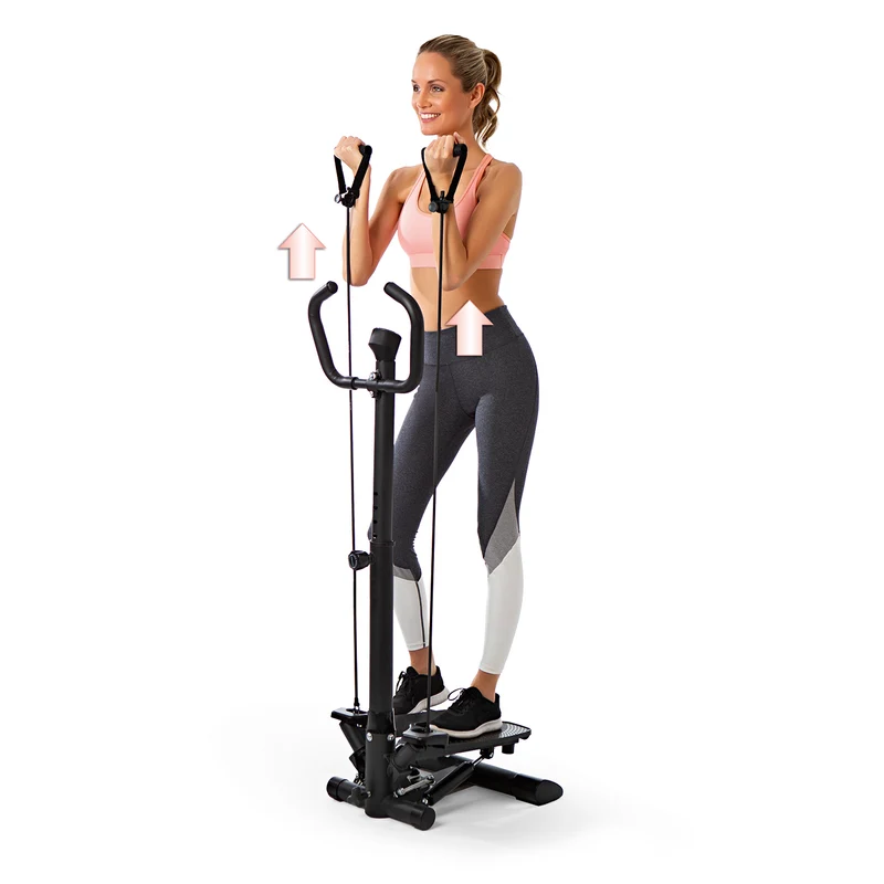 Fitnesstrainer Swing Stepper mit 2 Expanderbändern