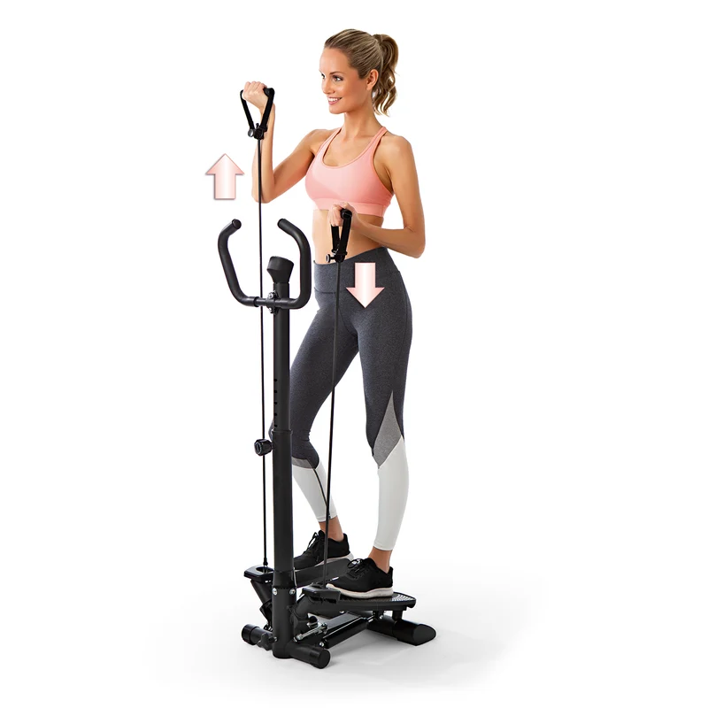 Fitnesstrainer Swing Stepper mit 2 Expanderbändern