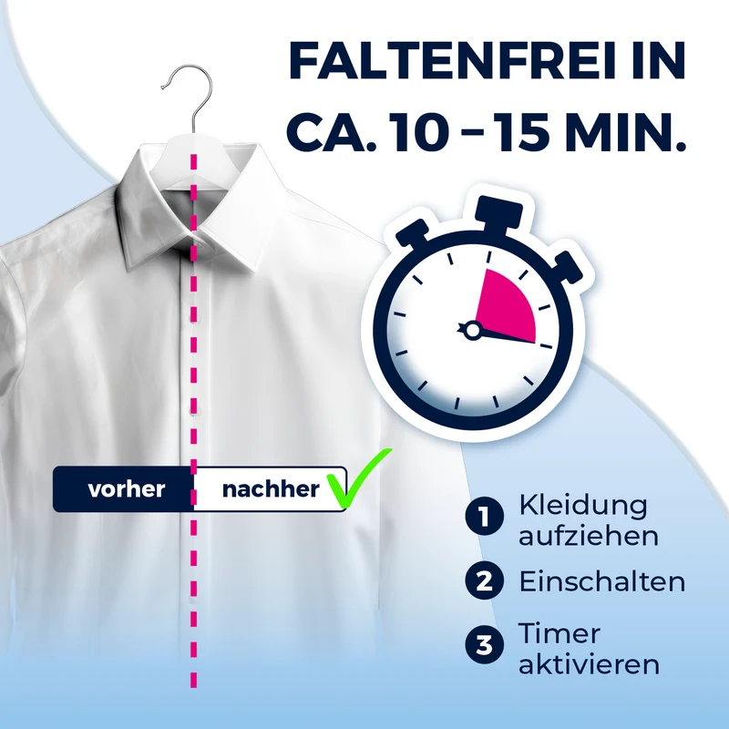 Hemdenbügler PRO STEAM mit Hosenaufsatz - Schwarz
