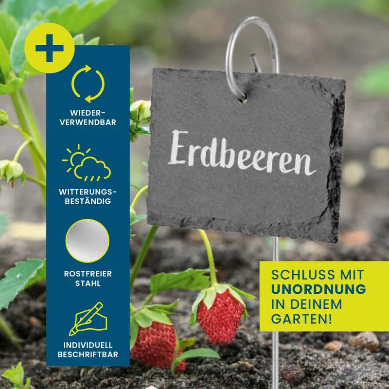 Pflanzschilder-Set inkl. Erdspieße - eckig
