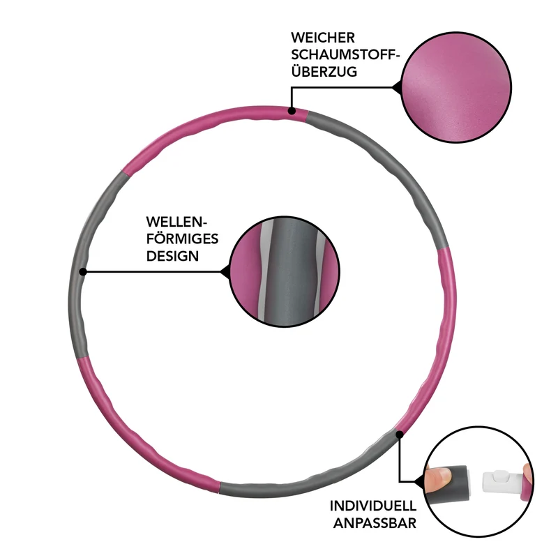 Hula Hoop Reifen verstellbar - 100 cm - lila