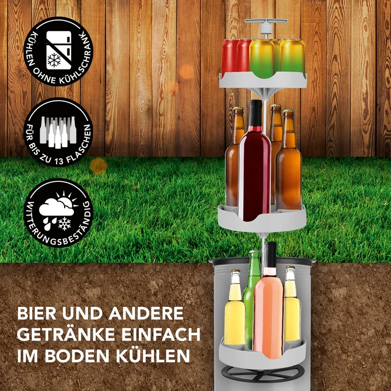 Flaschenkühler Outdoor für bis zu 13 Flaschen - grau