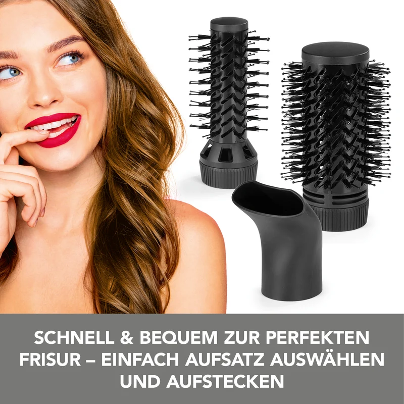Stylingbürste - 3 Aufsätze - anthrazit/rosegold