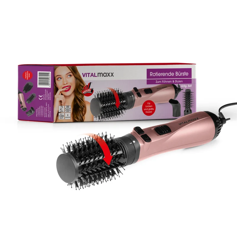 Stylingbürste - 3 Aufsätze - anthrazit/rosegold
