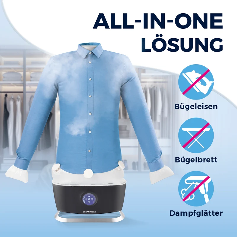 Hemdenbügler PRO STEAM - Schwarz