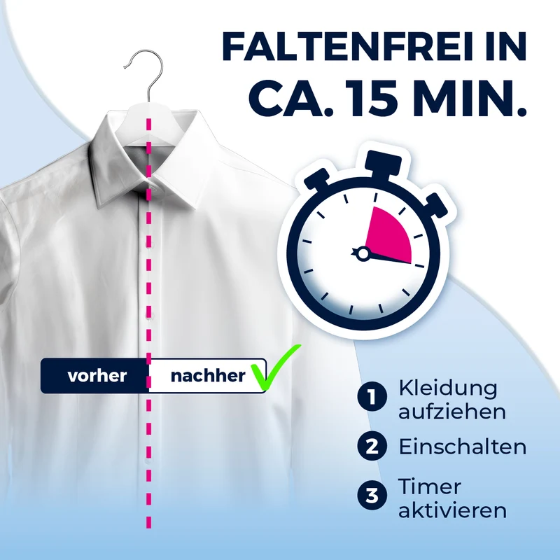Hemdenbügler PRO KOMPAKT - schwarz/silber