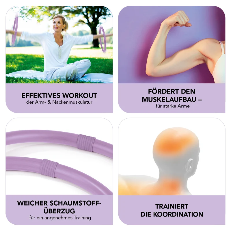 Hula Hoop Reifen für die Arme - 2er-Set