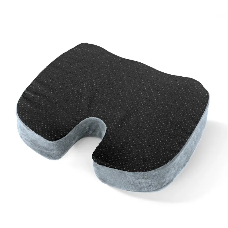 Ergonomisches Gel-Sitzkissen inkl. Fleecebezug - grau
