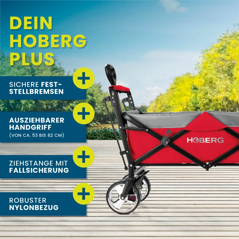 Faltbarer Bollerwagen - Rot