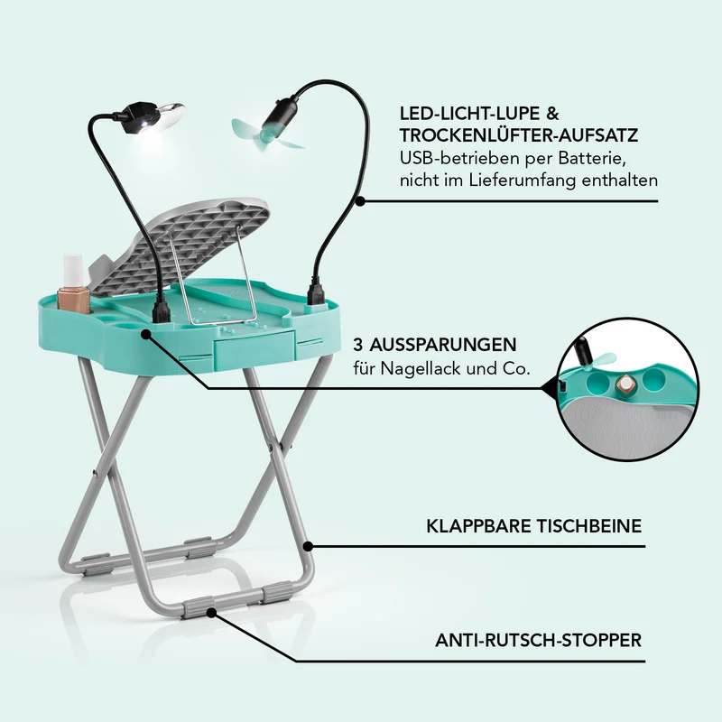 Fußstütze Pediküre Salon Step - mint/weiß