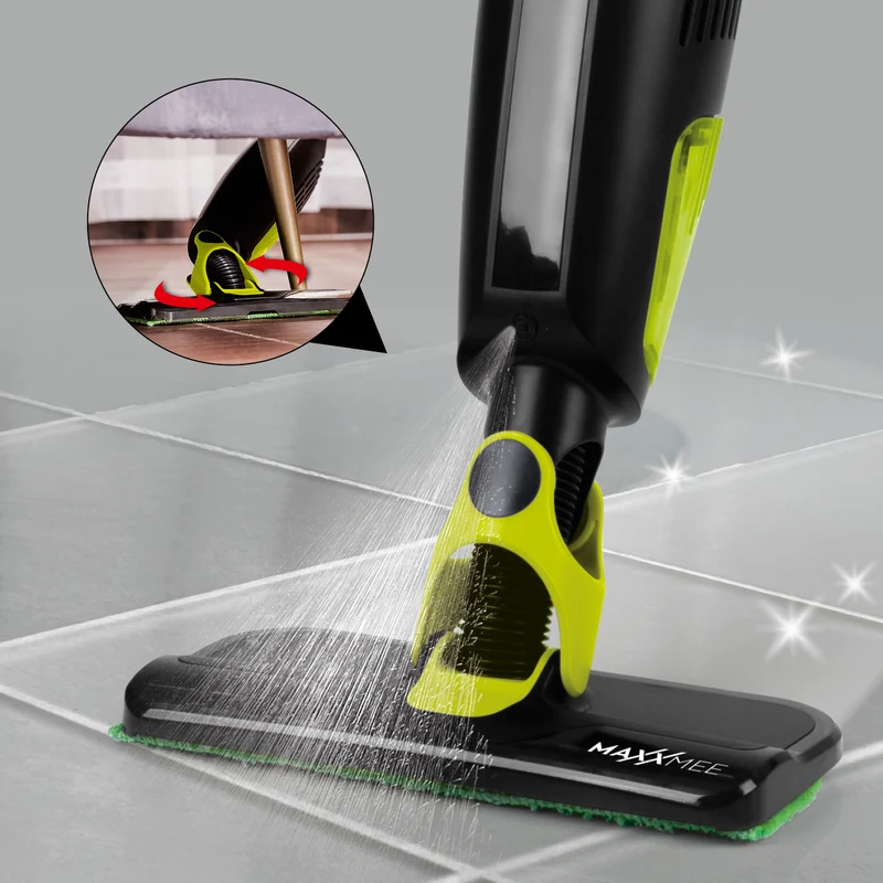 Wischmopp mit Saugfunktion - 180 ml Wassertank - grün/schwarz