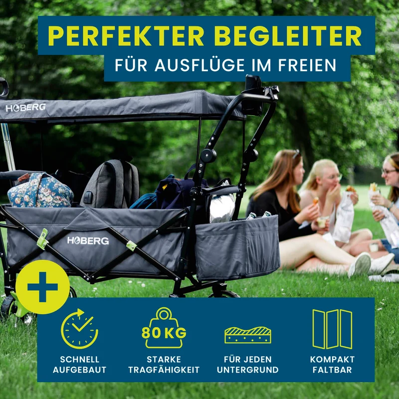 Faltbarer Bollerwagen - Grau