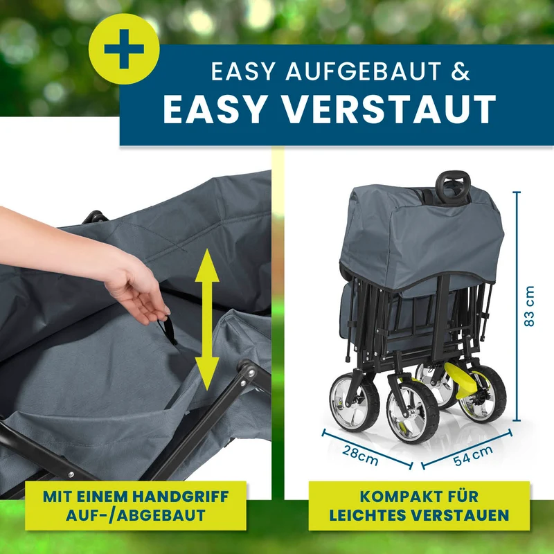 Faltbarer Bollerwagen - Grau