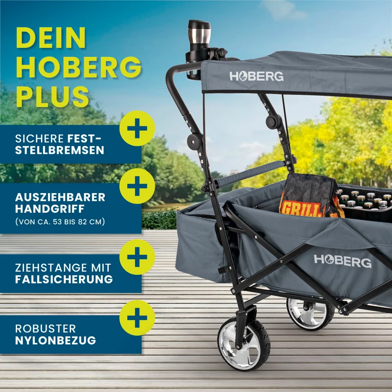 Faltbarer Bollerwagen - Grau