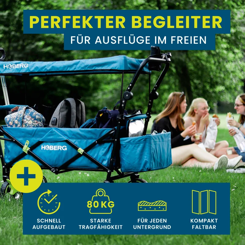 Faltbarer Bollerwagen - Blau