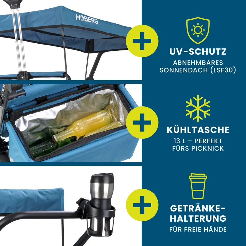 Faltbarer Bollerwagen - Blau