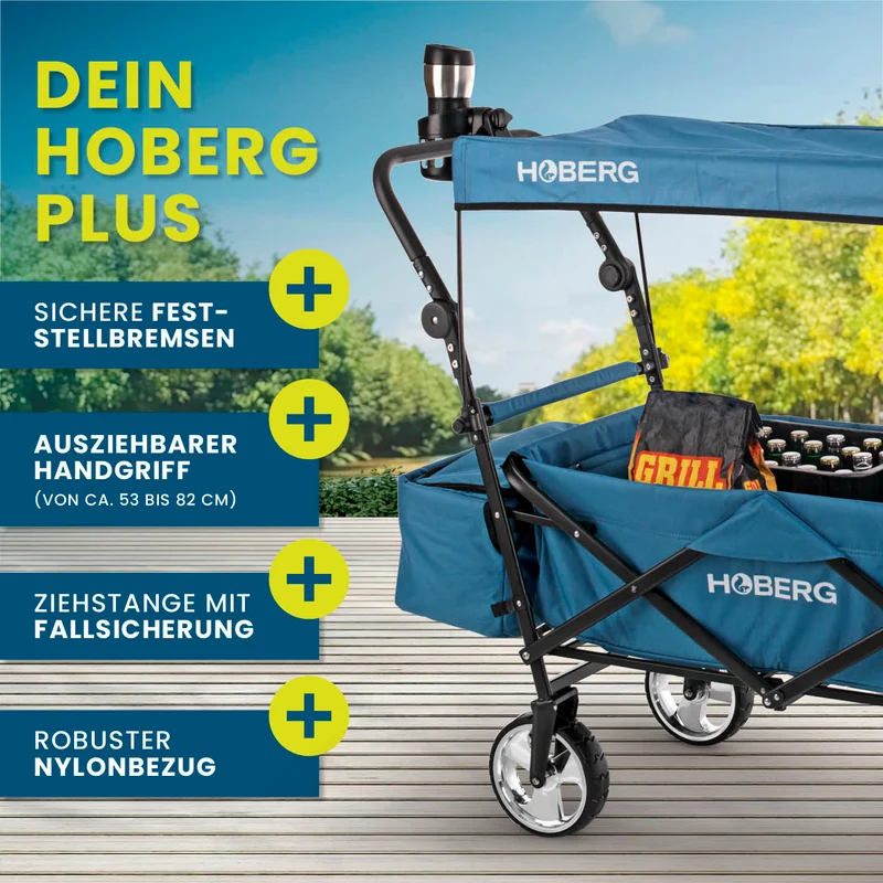 Faltbarer Bollerwagen - Blau