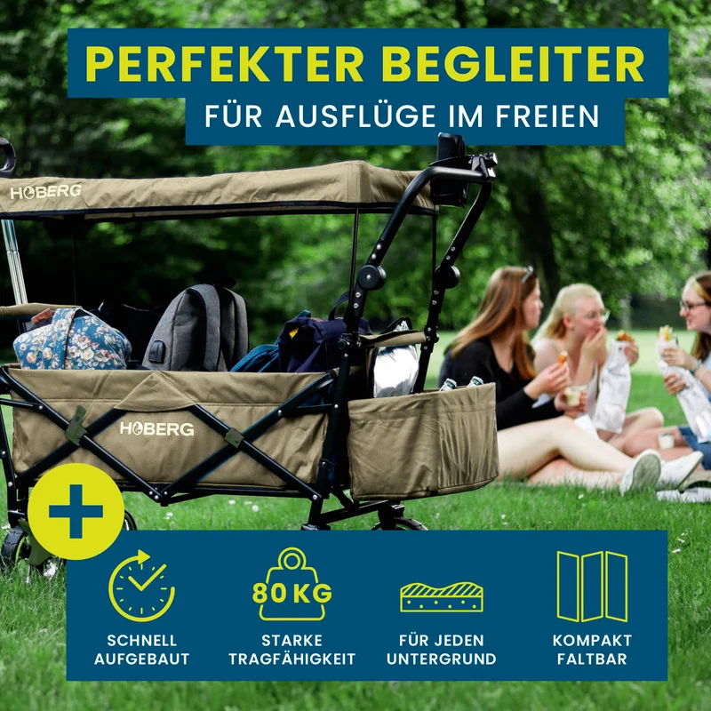 Faltbarer Bollerwagen - Beige