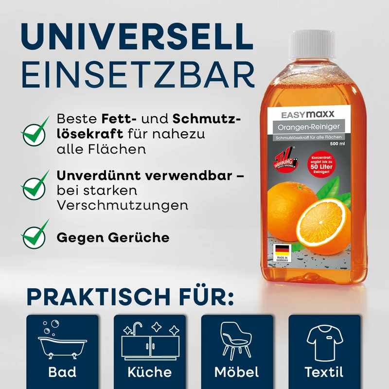Orangenreiniger - 2 x 500 ml Konzentrat inkl. Sprühflasche