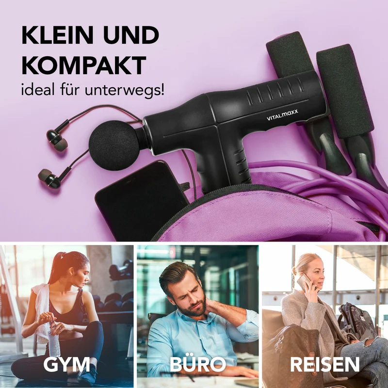 Mini-Massage Gun Smart Grip - schwarz