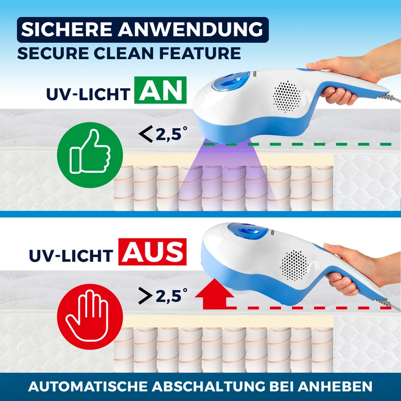 Milbensauger Vibration - blau/weiß