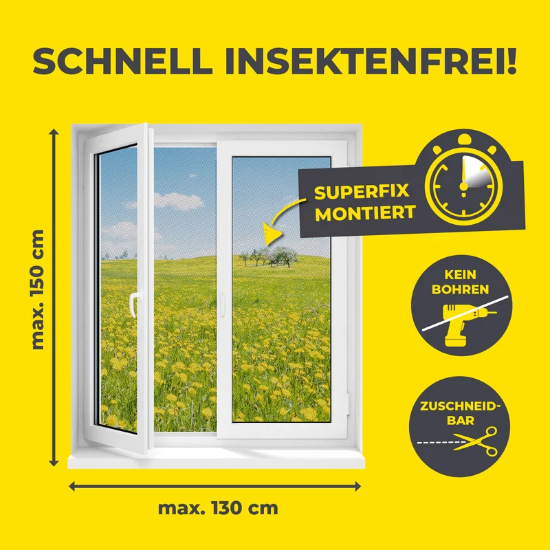 Insektenschutzgitter mit Magnetbefestigung - 2er-Set