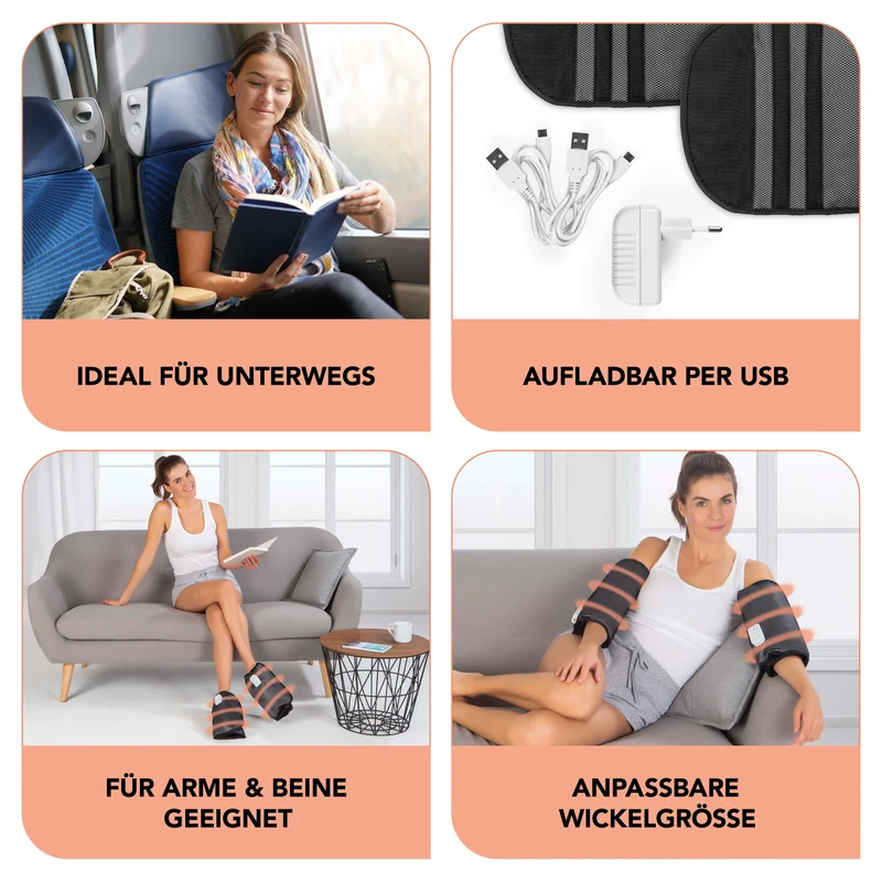 Venen-Massagegerät mit Wärmefunktion - 2 Intensitätsstufen