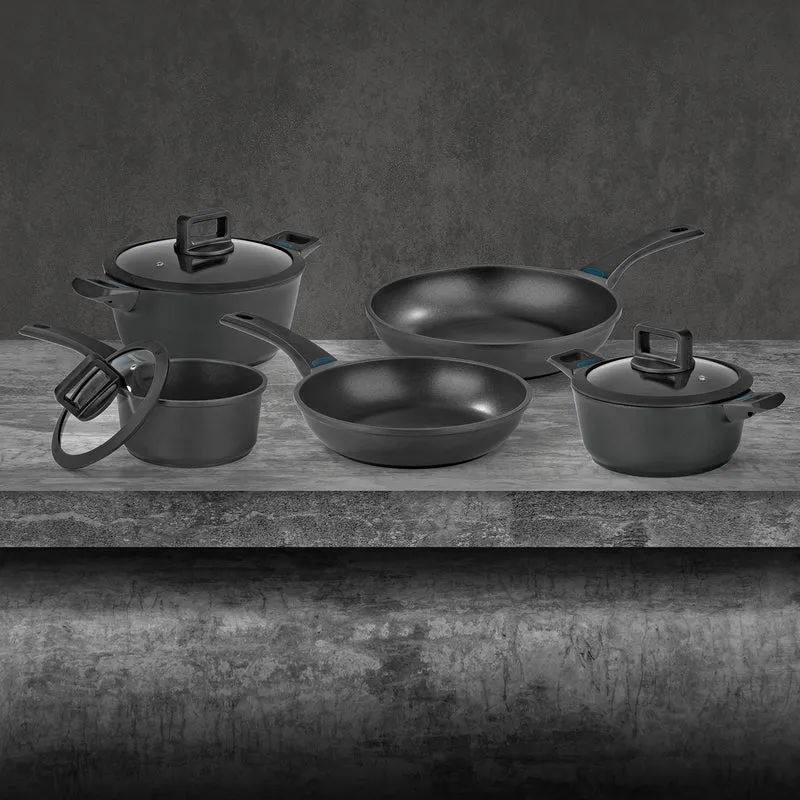Aluguss-Topf- und Pfannen-Set - 8-teilig - Midnight Edition