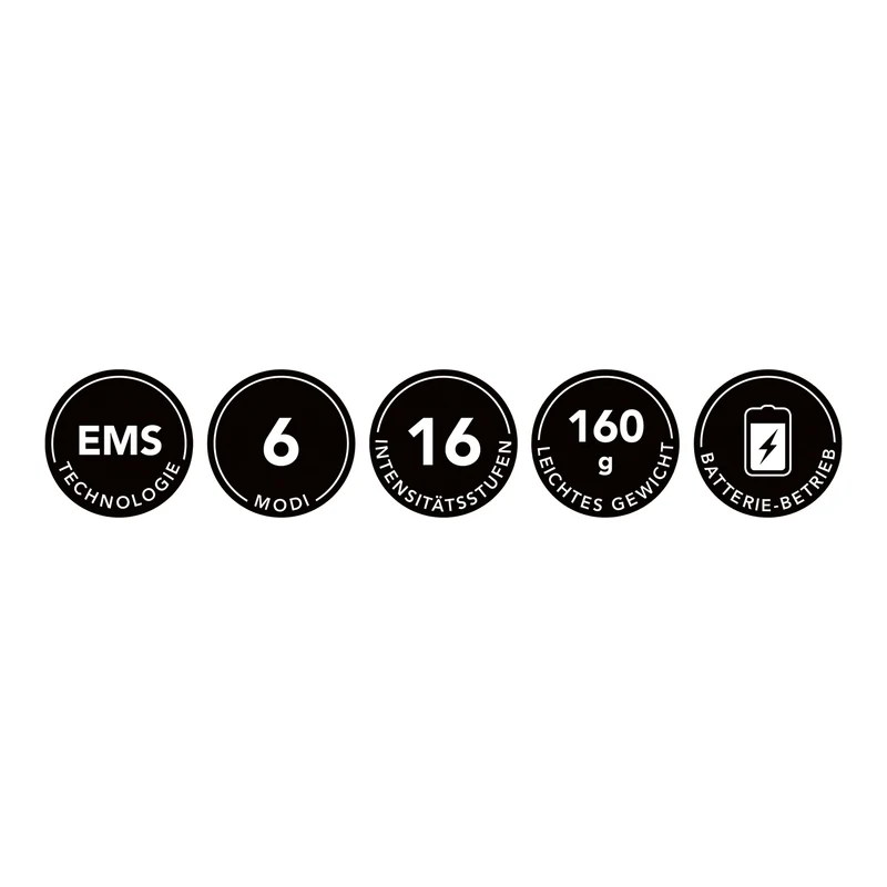 Nacken-Massagegerät EMS - 16 Intensitätsstufen - weiß/schwarz