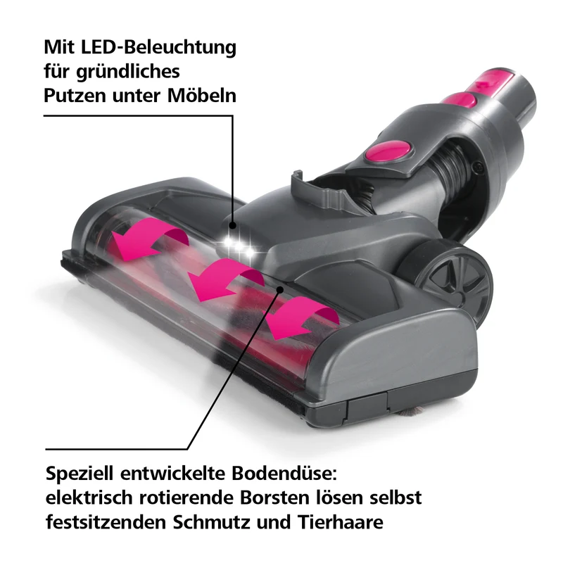 Akku-Zyklon-Staubsauger - anthrazit/pink