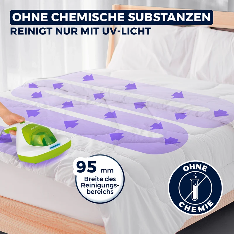 Milbensauger Vibration - EPA-11-Filter - weiß/limegreen