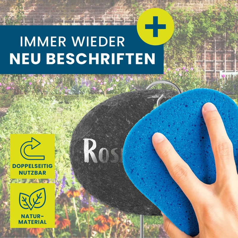 Pflanzschilder-Set inkl. Erdspieße - oval