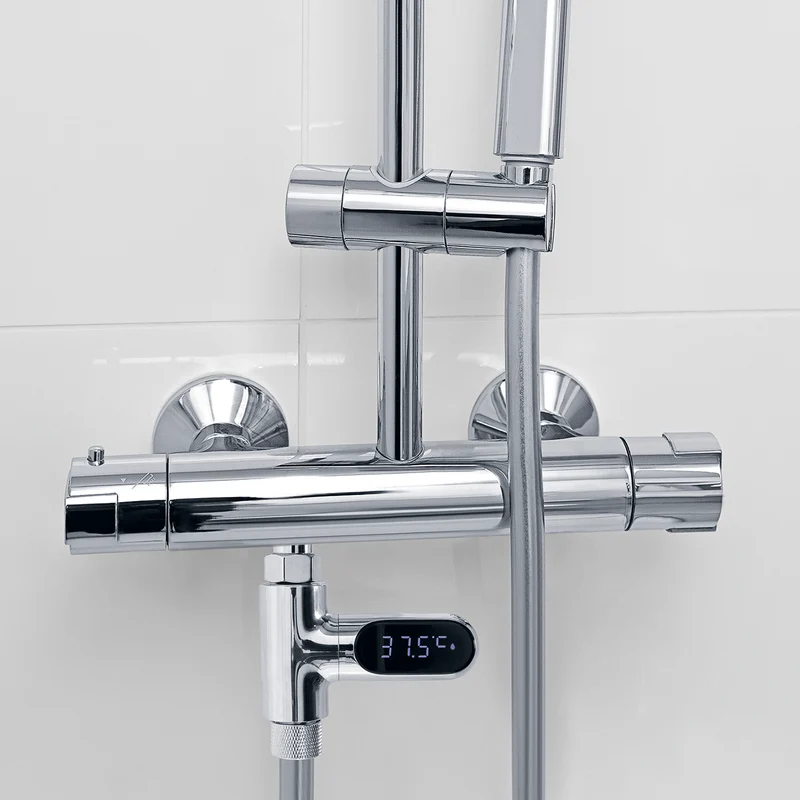 Thermometer für Wasserarmaturen - chromfarben