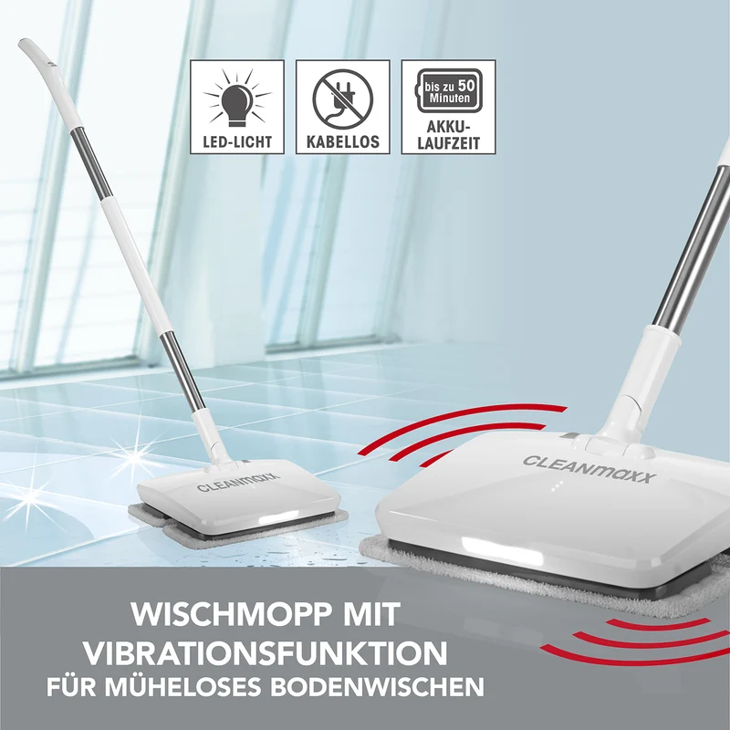 Akku-Vibrationsmopp - Weiß