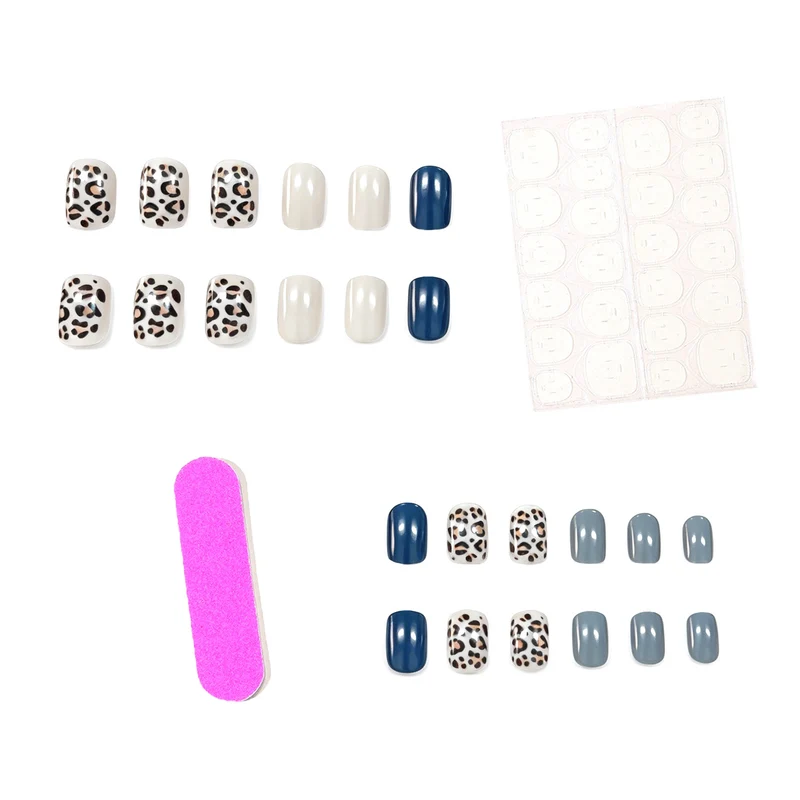 Stylische Leopard-Druck Nagelkunst-Verstärkungen Karnz