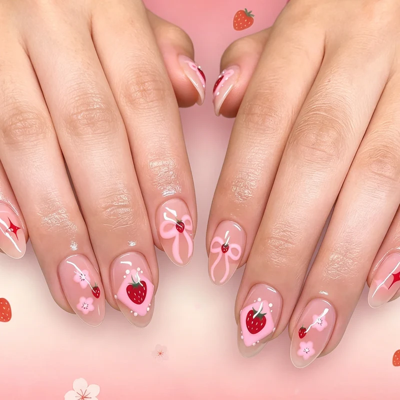 Erdbeere Themen Nagelkunst Verbesserungen Karnz