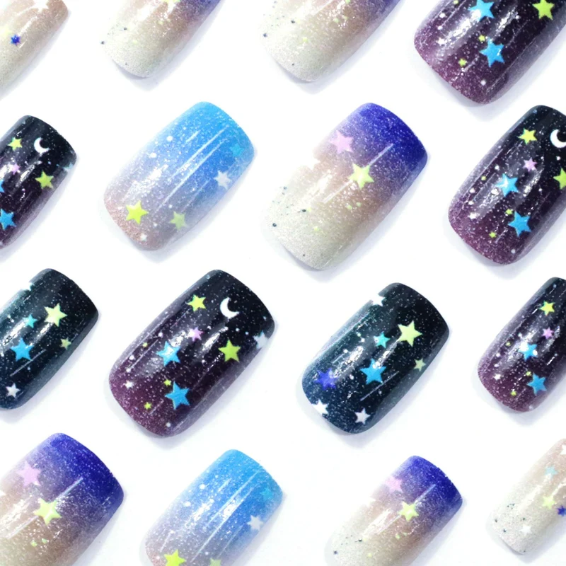 Sternennacht Themen Nagelkunst Verbesserungen Karnz