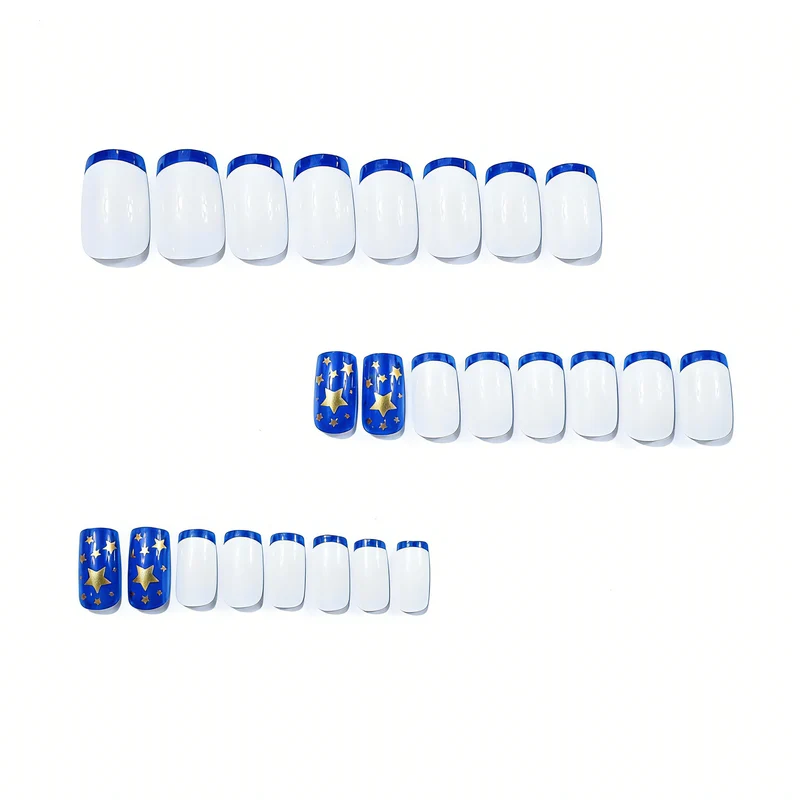 Stern-verzierte Acryl-Nagelerweiterungen Karnz