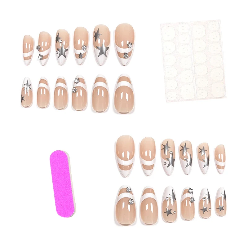 Stern-verzierte Acryl-Nagelverzierungen Karnz