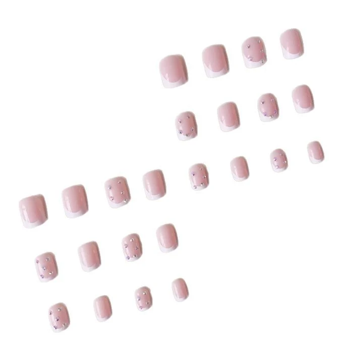 Funkelnde französische Spitze Nail Art Enhancements Karnz