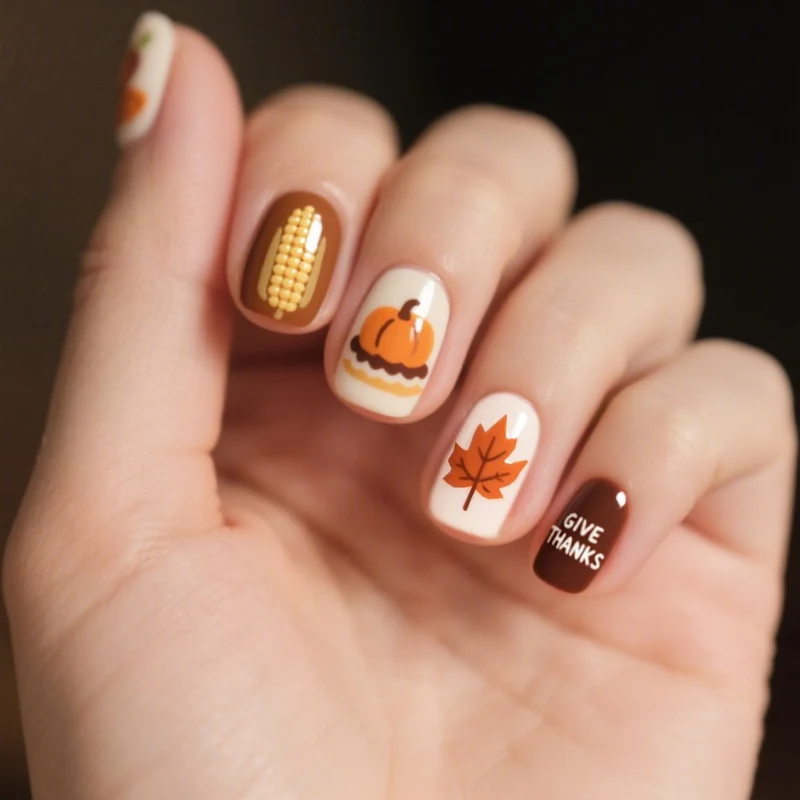 Saisonales Themen-Nagelkunst Karnz