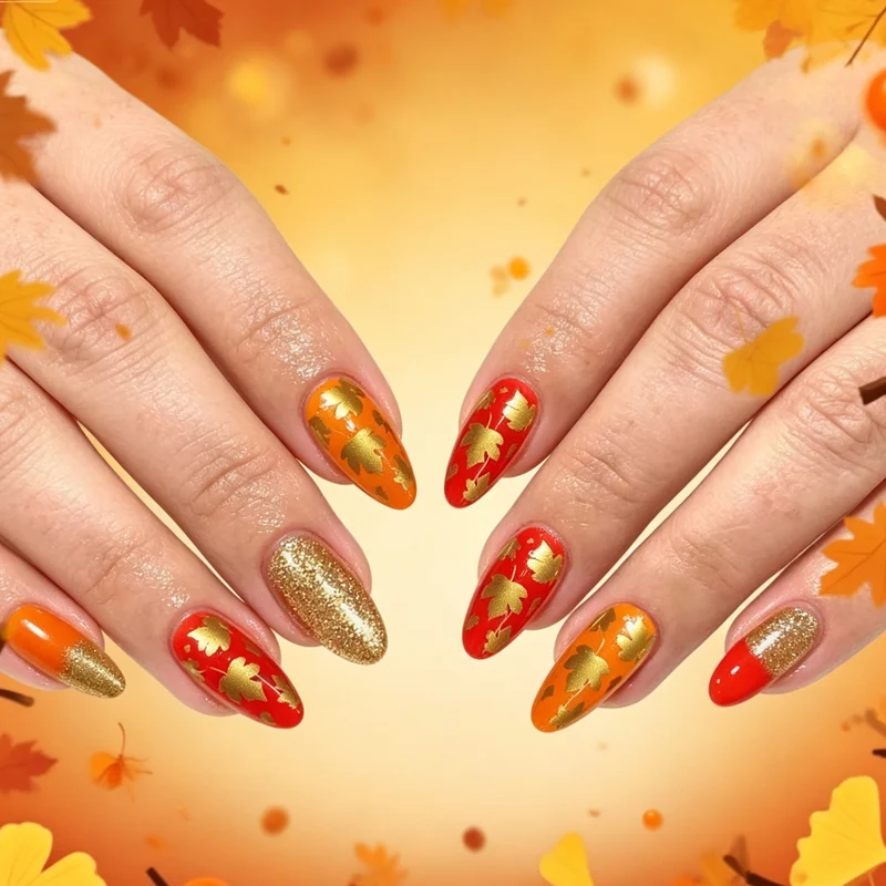 Saisonale dekorative Nagelkunst Karnz