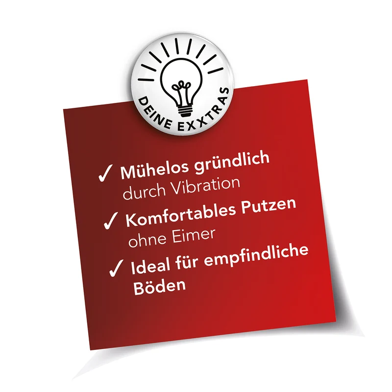 Akku-Vibrationsmopp mit Sprühfunktion - grau