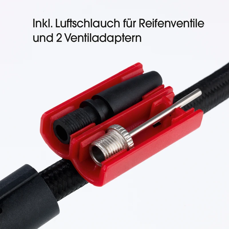 Akku-Handkompressor mit LED-Beleuchtung - blau/schwarz
