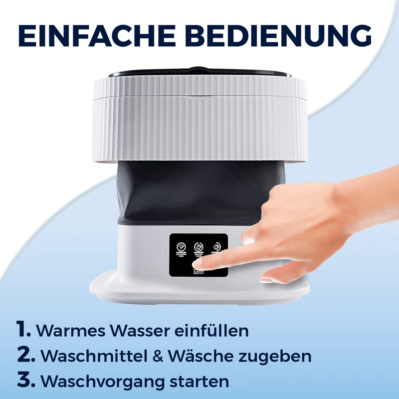 Faltbare Mini-Waschmaschine