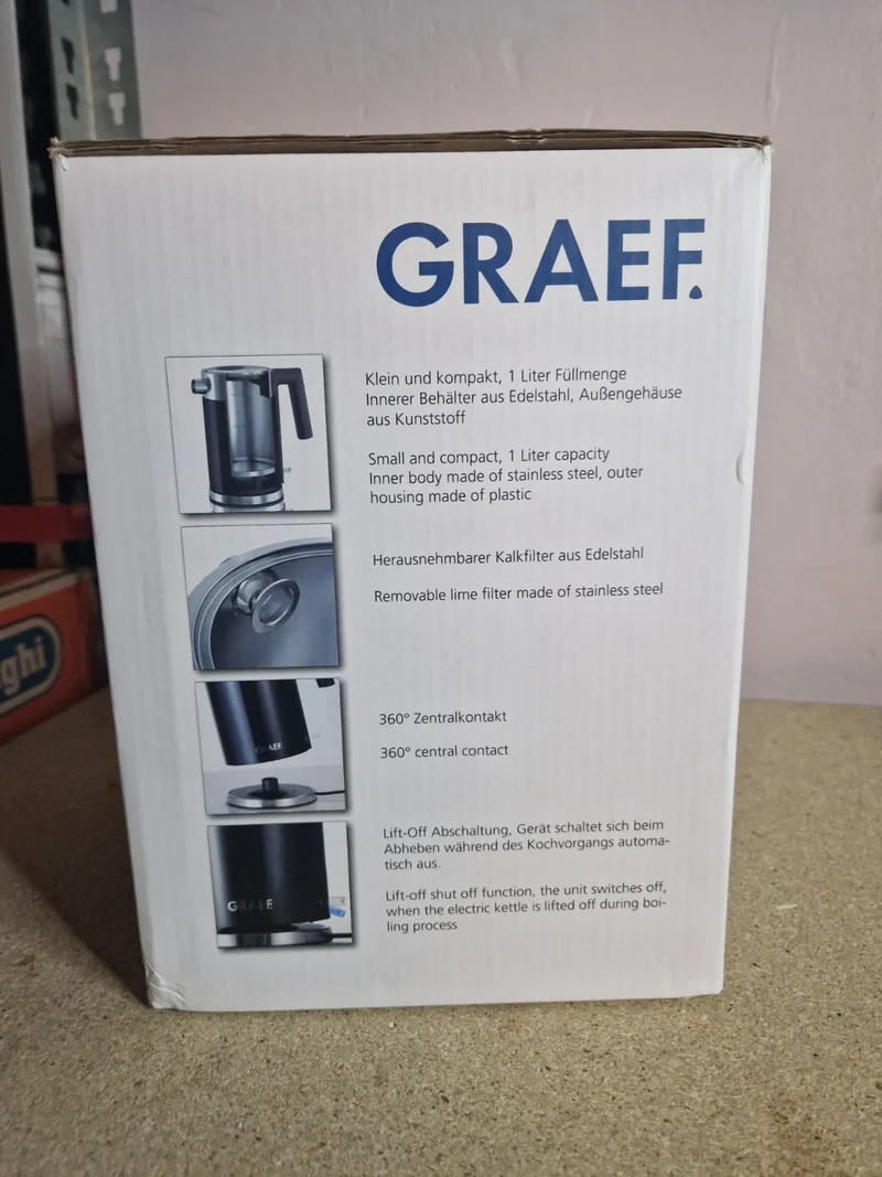 GRAEF Edelstahl Wasserkocher WK 402 1 L