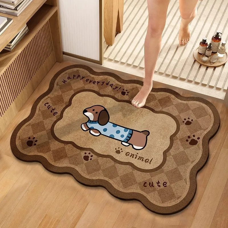 Hübsche hundethemen Plüsch-Badematte