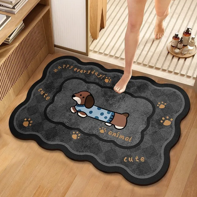 Hübsche hundethemen Plüsch-Badematte