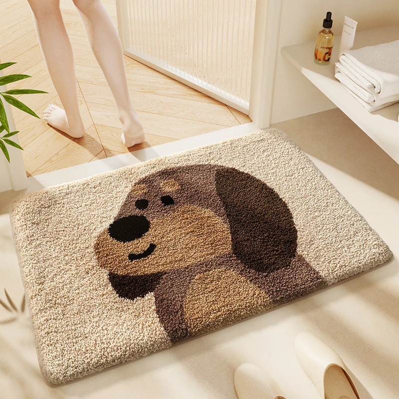 Niedlicher katzenmotivierter Badteppich