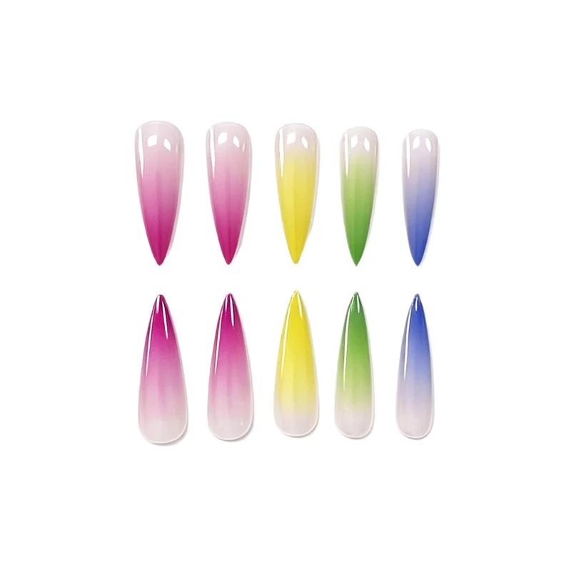 Ombre Stiletto Nagelverstärkungen Karnz